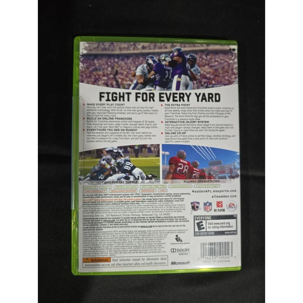 MADDEN NFL‎ 10 Xbox 360 FREE FAST SHIPPING